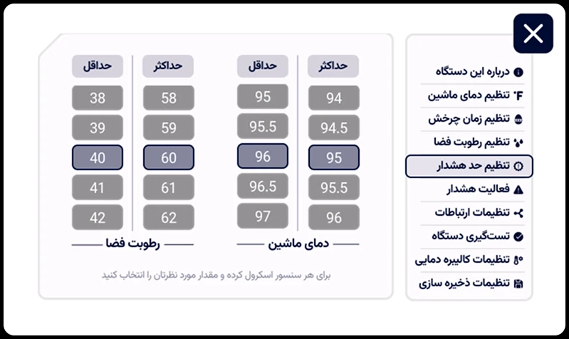 تنظیم نرخ هشدار